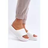 Boto FB3 Women's Thick Sole White Slides Oreithano | shoptok.hr