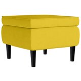 Furnova Stolček z lesenimi nogami rumen žamet, (21954106) | Shoptok.si