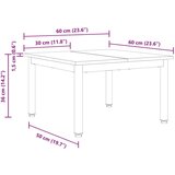  Stolić za kavu Staro drvo 60 x 60 x 36 cm Konstruirano drvo | shoptok.hr