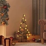  Metalno ukrasno božićno drvce crno 60 cm | shoptok.hr