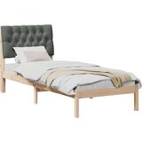  Posteljni okvir z oblazinjenim vzglavjem Rjava 75 x 190 cm, (5000084153) | Shoptok.si