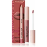 Makeup Revolution Lip Contour Kit set za ustnice odtenek Brunch