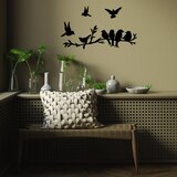 Bırd Communıty black decorative metal wall accessory
