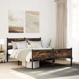  Posteljni okvir brez vzmetnice hrast 137x190 cm inženirski les, (21607789) Cene