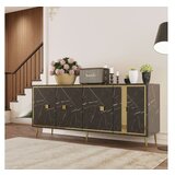 Hanah home komoda brice black marble gold