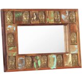  Ogledalo s likom Buddhe 80 x 50 cm od masivnog obnovljenog drva | shoptok.hr