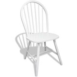  Blagovaonske stolice od masivnog drva kaučukovca 6 kom bijele | shoptok.hr