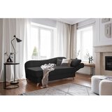 Miuform Antracitno siv ležalnik iz rebrastega žameta (desni kot) Chic Charlotte – | Shoptok.si