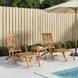 palubna stolica 2 pcs Prirodna Čvrsto teak drvo