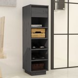Ormarić za cipele sivi 30x34x105 cm od masivne borovine | shoptok.hr