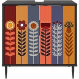  Kupaonski ormar ESSEN Crni hrast 60 x 40 x 61 cm - Uzorak suncokreta | shoptok.hr