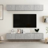 TV ormarići 4 kom boja betona 100x30x30 cm konstruirano drvo | shoptok.hr