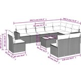 vidaXL 11-dijelni set vrtnih sofa od poliratana s jastucima smeđi | shoptok.hr