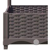vidaXL Cvetlično korito z oporno mrežo rjavo 120x40x121,5 cm PP | Shoptok.si