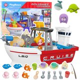 Lean Toys Interaktivna otroška ribiška ladja z vodnim sistemom in dodatki | Shoptok.si