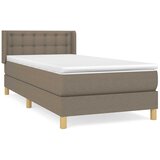  Krevet s oprugama i madracem smeđesivi 80x200 cm od tkanine | shoptok.hr