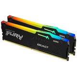 Kingston FURY Beast RGB/DDR5/komplet/32 GB: 2 x 16 GB/DIMM 288-pin/6000 MHz / PC5-48000/brez medpomnilnika KF560C36BBE2AK2-32