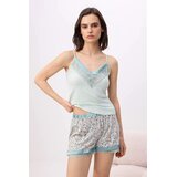 TRENDYOLMILLA ženski set pidžama Thmss26Pt00141, Zeleni / Mint | Eponuda.com
