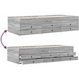 Okvir kreveta s pohranom s ladicama Siva Sonoma 80 x 200 cm | shoptok.hr