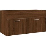  2-dijelni set kupaonskog namještaja boja smeđeg hrasta drveni | shoptok.hr