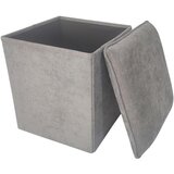  Tabure sa spremištem Cube sivi 40,5 x 40,5 x 44 cm | shoptok.hr