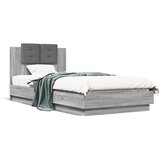  Okvir za krevet s uzglavljem boja hrasta 90x200 cm drveni | shoptok.hr