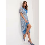 Fashion Hunters Blue women's dress with print