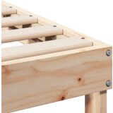 vidaXL Krevetni okvir z ročaji Rjava 100 x 210 cm Trdna borovina | Shoptok.si