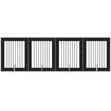  Vrata za pse z stojali 4 pcs Črni hrast 80 x 100 cm, (5000232781) | Shoptok.si