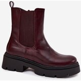 Boto Insulated ankle boots with zipper burgundy Niviane | Shoptok.si