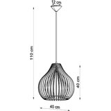  Sollux SL.0639 - Luster na sajli APRILLA 1xE27/60W/230V | Eponuda.com