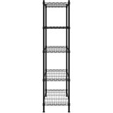 Police za odlaganje s 5 razina 90 x 35 x 180 cm crne 250 kg | shoptok.hr