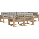 vidaXL Zunanja garnitura za sedenje 6 pcs Bela in svetlo siva, (5000279946) | Shoptok.si