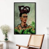  Slika - Frida Kahlo – Self-Portrait with Braid 40x60 U crnom drvenom okviru | shoptok.hr