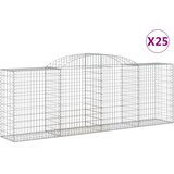  Lučne gabionske košare 25kom 300x50x100/120cm pocinčano željezo | shoptok.hr