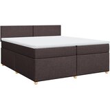  Krevet s oprugama i madracem tamnosmeđi 200x200 cm od tkanine | shoptok.hr