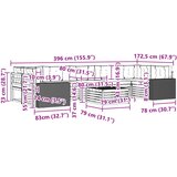  Set vanjskih sofa 8 kom. Prirodna i bež | shoptok.hr