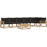  Set vanjskih sofa 7 kom. Bijela i crna | shoptok.hr