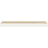  Plutajuće zidne police 2 kom hrast i bijele 120x23,5x3,8 cm MDF | Eponuda.ba