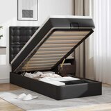  Otomanski okvir kreveta s madracem crni 80x200cm umjetna koža | shoptok.hr