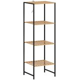Nesta Stoječa kopalniška polica iz bambusa in jekla, 4-nadstropna, 4 police, naravna, 36,5 x 33 x 110 cm, (5000493119) | Shoptok.si