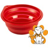 DUVO+ Silicone Travel Bowl 2000ml 22cm, Silikonska Putna Činija Za Pse, Crvena Cene
