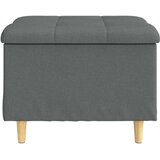  Shranjevalna tabureta Temno siva 60 x 60 x 45 cm blago, (5000208384) | Shoptok.si