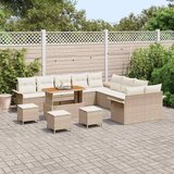  Sjedeća garnitura za vrt s jastukom 14 pcs Bež i krema | Eponuda.com