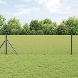 vidaXL zavarena žičana ograda sa 7 postova Siva 0.8x10 m Čelik Cijene