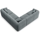 Cosmopolitan Design Temno siva kotna sedežna garnitura iz rebrastega žameta Campi – | Shoptok.si