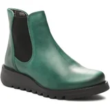 Fly London Gležnjarji Chelsea Salvfly P143195062 Shamrock Green (Black Elastic) 062