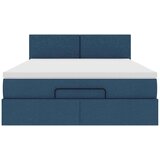  Otomanski krevet s madracem i LED plavi 140x190 cm tkanine | shoptok.hr