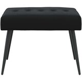  Klupa s gumbastim tkanjem Crna 60 x 40 x 45 cm Baršun | Eponuda.com