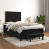 Box spring krevet s madracem crni 120 x 200 cm baršunasti | shoptok.hr